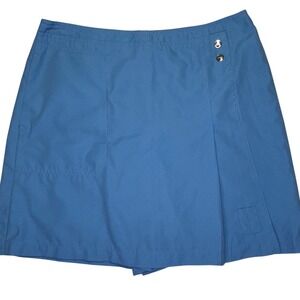 IZOD XTra Dry Blue Golf Skort Women 6 Athletic Activewear Mini Skirt Wrap Front